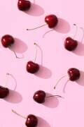 Cherries on pink background (1x Studio III) - Muzeo.com