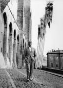 Jean Vilar in Front of the Palais Des Papes, Avignon (Suzanne Fournier) - Muzeo.com