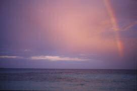 Rainbow at Twilight, Rangiroa Atoll, Tuamotu Archipelago, French Polynesia (Véronique Durruty) - Muzeo.com