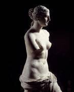 The Venus de Milo Detail of a sculpture depicting Aphrodite in marble (anonymous) - Muzeo.com