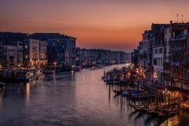 Venice Grand Canal at Sunset (Karen Deakin) - Muzeo.com