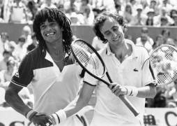 Winner Yannick Noah With Roger Vasselin at Roland Garros Stadium (Rue des Archives) - Muzeo.com