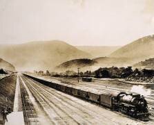 Voitures de train du chemin de fer de Pennsylavnie chargées de charbon en 1931 (anonyme) - Muzeo.com