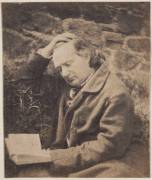 Victor Hugo lisant devant un mur de pierres (Auguste Vacquerie) - Muzeo.com