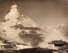 Paysage de montagne : Riffelhaus et le mont Cervin (anonyme) - Muzeo.com