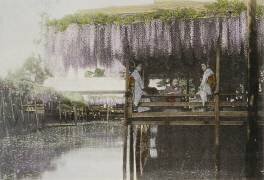 Under the wisteria arbour, 1905 (anonymous) - Muzeo.com