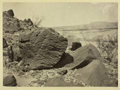Rock Carved by Drifting Sand, Below Fortification Rock, Arizona (Timothy O'Sullivan) - Muzeo.com