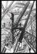 La Tour Eiffel : vue d'ensemble d'une des grues de montage n°2 (anonyme) - Muzeo.com