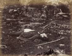 A Sharpshooter's Last Sleep, Gettysburg, Pennsylvania (Alexander Gardner) - Muzeo.com