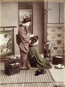 Hairdressing, Japan, c.1880 (Kusakabe Kimbei) - Muzeo.com