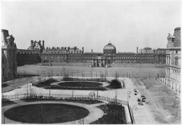 The Louvre and the Tuileries Palace seen from the Cour Napoleon, Paris (Edouard Baldus) - Muzeo.com
