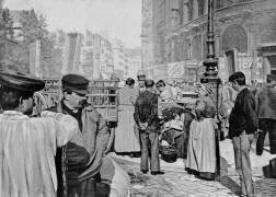 Vue generale du Marche des Halles a Paris, France. (anonymous) - Muzeo.com