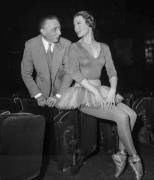 French actress Michele Morgan with producer Joseph Bercholz (Rue des Archives) - Muzeo.com