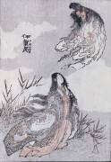 A witch and a woman (Hokusai) - Muzeo.com