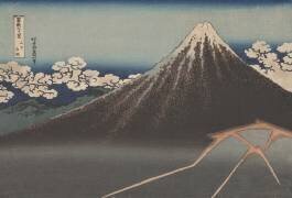 After 'Rainstorm Beneath the Summit' (Hokusai) - Muzeo.com