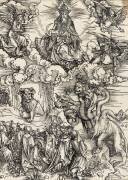 Apocalypse selon Saint Jean - Le monstre de sept têtes et la bête à cornes (Albrecht Dürer) - Muzeo.com