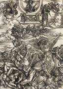 Apocalypse selon Saint Jean - Le combat des anges (Albrecht Dürer) - Muzeo.com