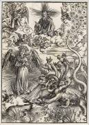 Apocalypse selon Saint Jean - La femme de soleil et le dragon à 7 têtes (Albrecht Dürer) - Muzeo.com