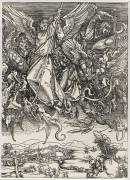 Apocalypse selon Saint Jean - Saint Michel terrassant le Dragon (Albrecht Dürer) - Muzeo.com