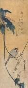 Bird and blue bindweed (Hiroshige) - Muzeo.com