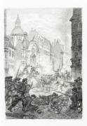 Combat rue Saint Antoine d'après Félix Philippoteaux (Alphonse-Alexandre Leroy) - Muzeo.com