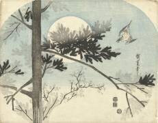 Cuckoo and pine tree (Hiroshige) - Muzeo.com
