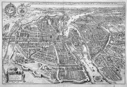 Facsimile of a map of Paris in 1615 (anonymous) - Muzeo.com
