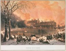 Incendie du château de Saint-Cloud par les prussiens en octobre 1870 (Léon Jean-Baptiste Sabatier) - Muzeo.com