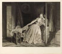 Le baiser à la dérobée (Nicolas-François Regnault) - Muzeo.com