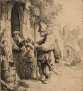 Le colporteur de mort aux rats, 2ème état (Rembrandt) - Muzeo.com