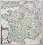 Map of France as Divided into 58 Provinces (Louis-Charles Desnos) - Muzeo.com