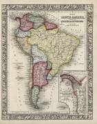 Map of South America showing its political divisions from Mitchell's new general atlas (Samuel Augustus Mitchell) - Muzeo.com