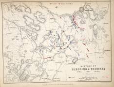 Map of the Battles of Turcoing & Tournay (Alexander Keith Johnston) - Muzeo.com