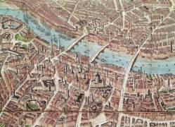 Plan of London looking towards Southwark (English School) - Muzeo.com