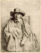 Portrait de Clément de Jonghe, éditeur et marchands d'Estampes / Gravures ; 1er état (Rembrandt) - Muzeo.com