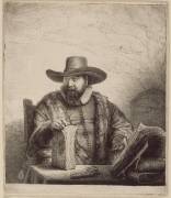 Portrait de Corneille Klaas Anslo ; 1er état (Rembrandt) - Muzeo.com