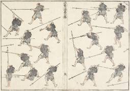 Practice of Long-handled Sword (Hokusai) - Muzeo.com