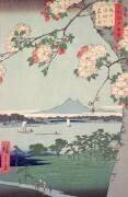 Suigin Grove and Masaki, on the Sumida River (Hiroshige) - Muzeo.com