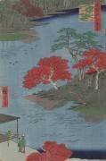 Temple grounds of the Akiba shrine at Ukiji (Hiroshige) - Muzeo.com