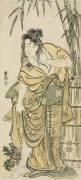 The Actor Ichikawa Komazo as a Woman with Dishevelled Hair (Hokusai) - Muzeo.com