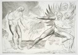 The Circle of the Corrupt Officials: The Devils tormenting Ciampolo Inferno (William Blake) - Muzeo.com