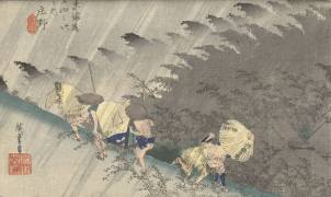 Torrential rain at Shono (Hiroshige) - Muzeo.com