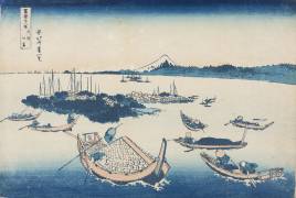 Tsukuda-jima [in Edo] in Musashi Province (Hokusai) - Muzeo.com