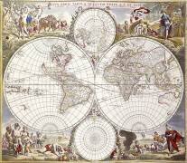 World map from Atlas Maior (Frederik de Wit) - Muzeo.com