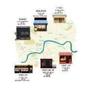 Map of Unique London Eateries and Bars (Claire Huntley) - Muzeo.com