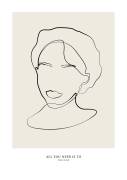 Modern female line art (Anastasiya) - Muzeo.com