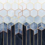 Soft Blue Hexagons (Elisabeth Fredriksson) - Muzeo.com