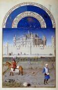 The month of October from The Very Rich Hours of Duke of Berry (Brothers Limbourg) - Muzeo.com