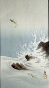 A Fish Leaping out of the water (Ohara Koson) - Muzeo.com