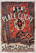 A la Place Clichy : Lundi 7 juillet, solde des meubles & tapis provenant du salon de peinture (V. H. D.) - Muzeo.com
